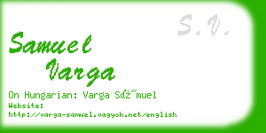 samuel varga business card